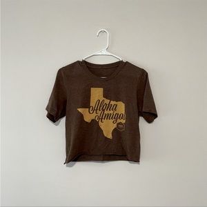 Aloha Amigos Texas Surf Shop Crop Top  Sz S